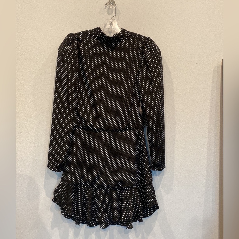 Sin polka dot silky romantic mini dress 80’s inspired NWT size S